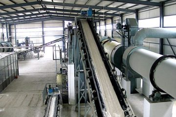 Organic fertilizer granulation processing plant